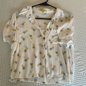 Love notes button up shirt